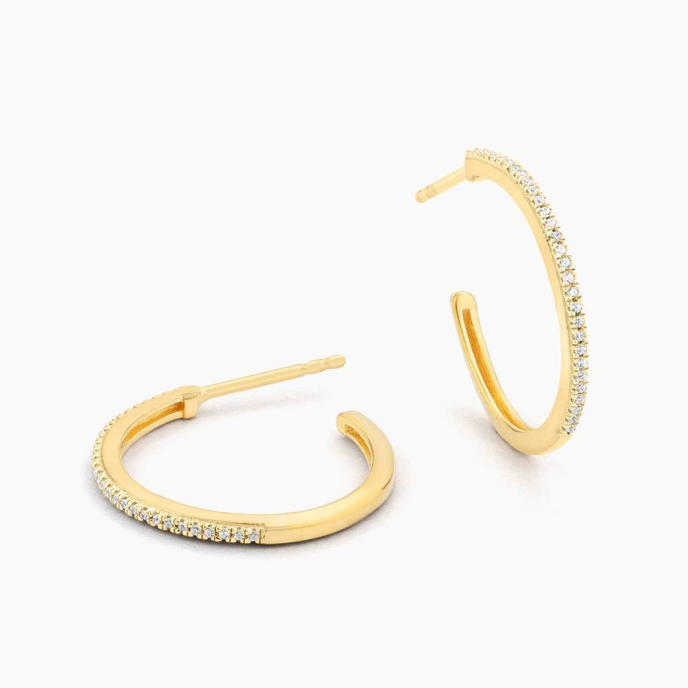 NEW ELLA STEIN women's a hoop thing small hoop earrings in gold